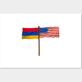 American Armenian Flag Posters and Art